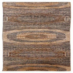 Indien Modern Läufer Teppich - Wolle Braun Elfenbein Design - 94046