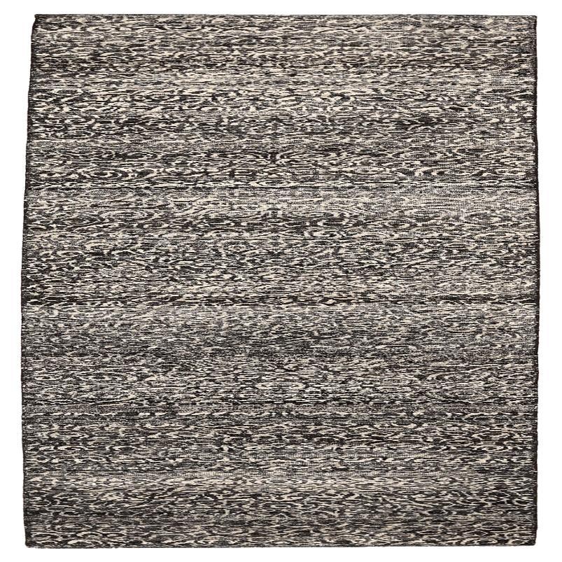 India Modern Runner Rug - Wool Brown Ivory Design - 94196