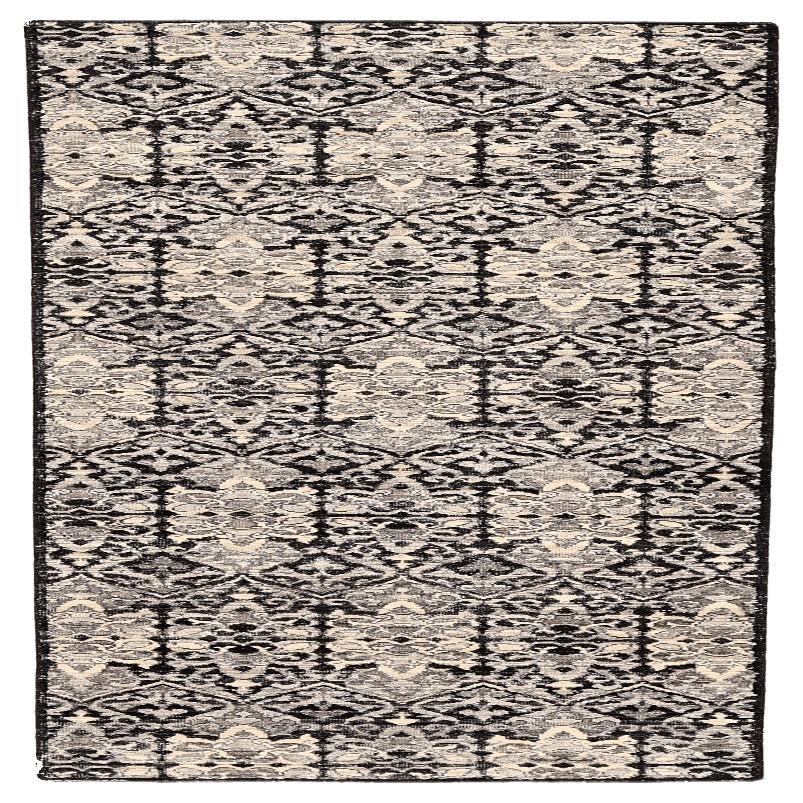 India Modern Runner Rug - Wool Brown Ivory Design - 94208