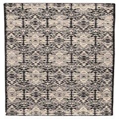 India Modern Runner Rug - Wool Brown Ivory Design - 94208