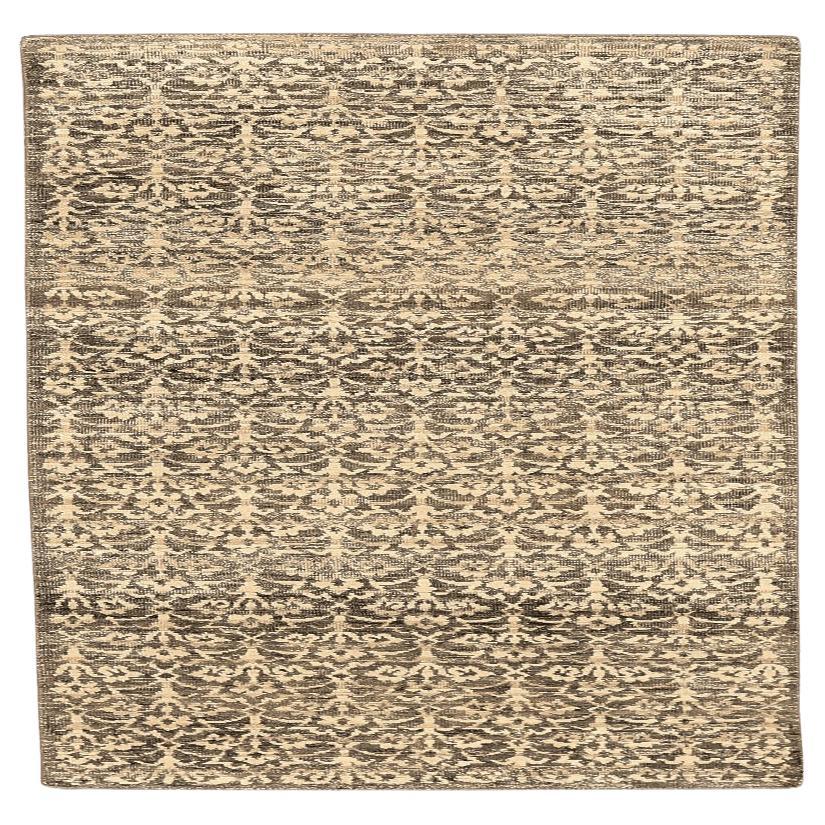 Tappeto Runner India Modern - Lana Marrone Avorio Design - 94275