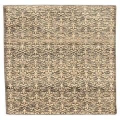 India Modern Runner Rug - Wool Brown Ivory Design - 94275