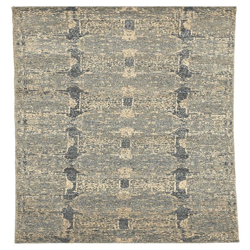 Tappeto Runner India Modern - Lana Grigio Avorio Design - 94268