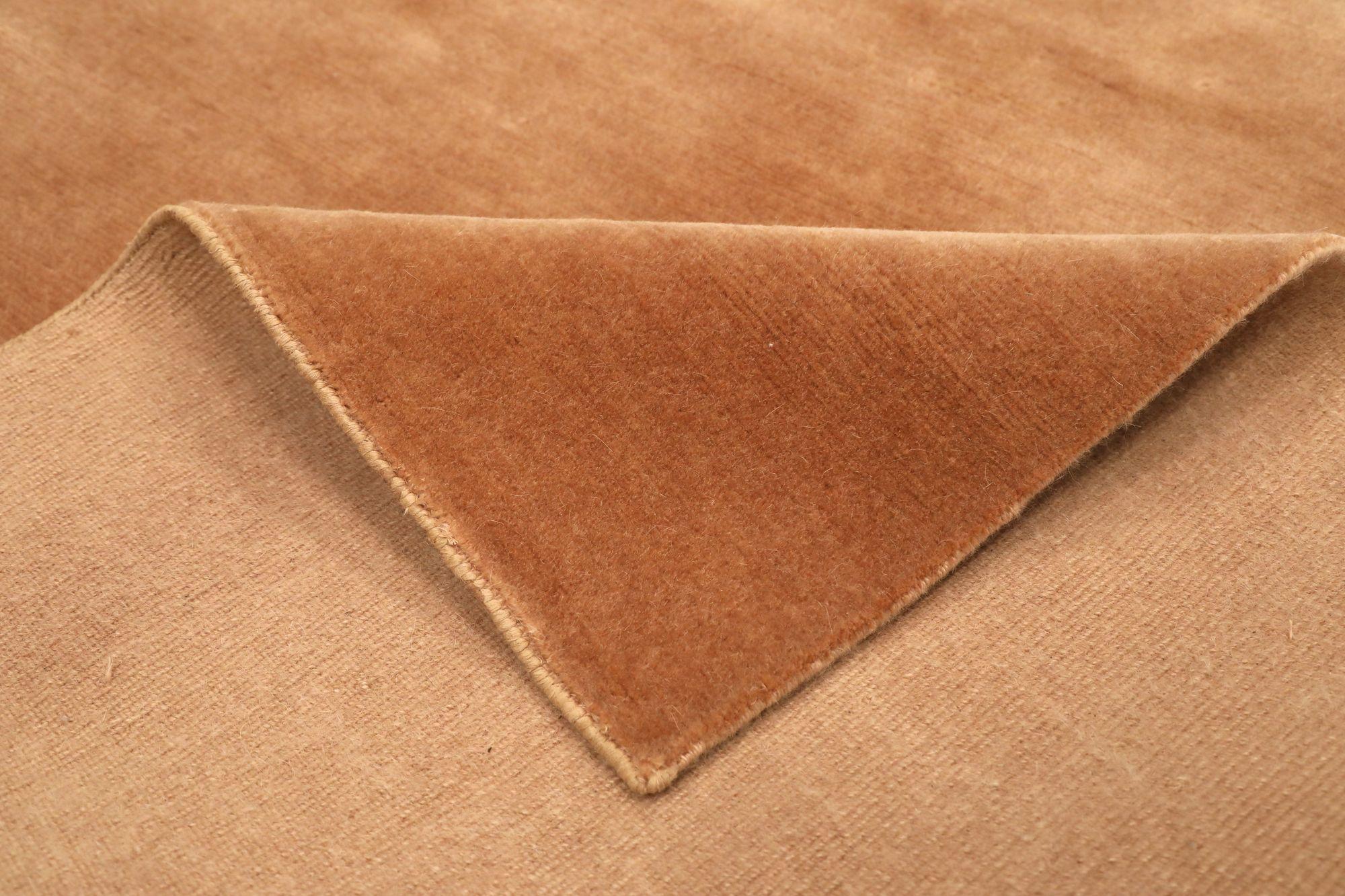 Indian India mohair Small Rug - Wool Orange Design - 96633 For Sale