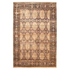 Tapis de sol Inde MOHTASHAM - Laine Brown Ivoire Rouge Jaune - 94178