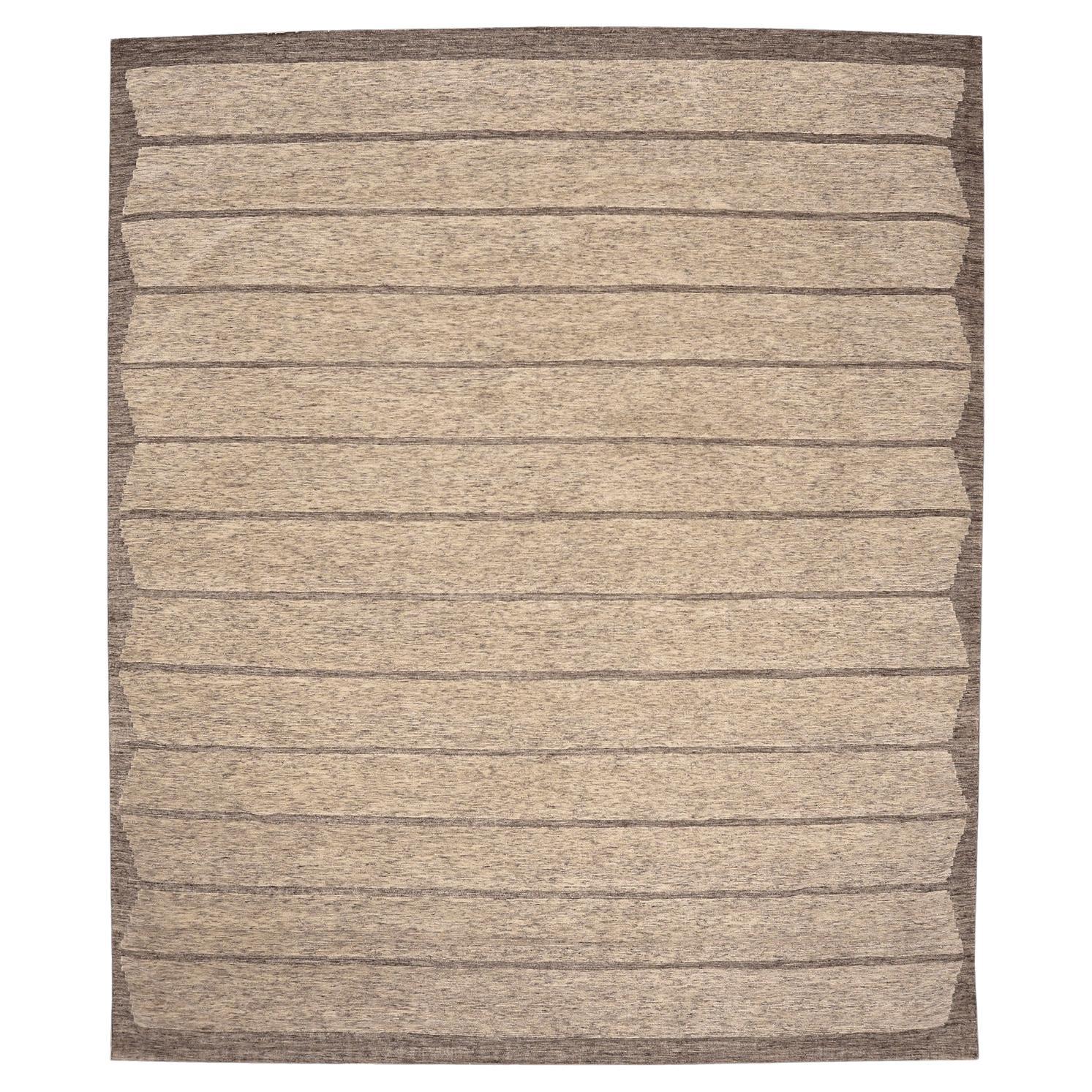 India Moroccan Area Rugs - Cotton Ivory Taupe Design - 96572