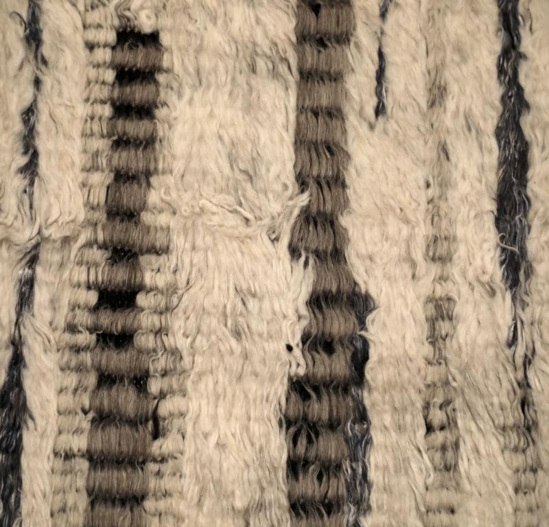 Annodato a mano Tappeti India Moroccan Area Rugs - Lana Nero Marrone Avorio Design - 94528 in vendita