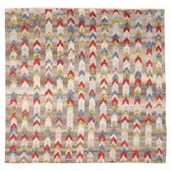 Tappeti India Moroccan Area Rugs - Lana Blu Marrone Verde Avorio Rosso - 94510
