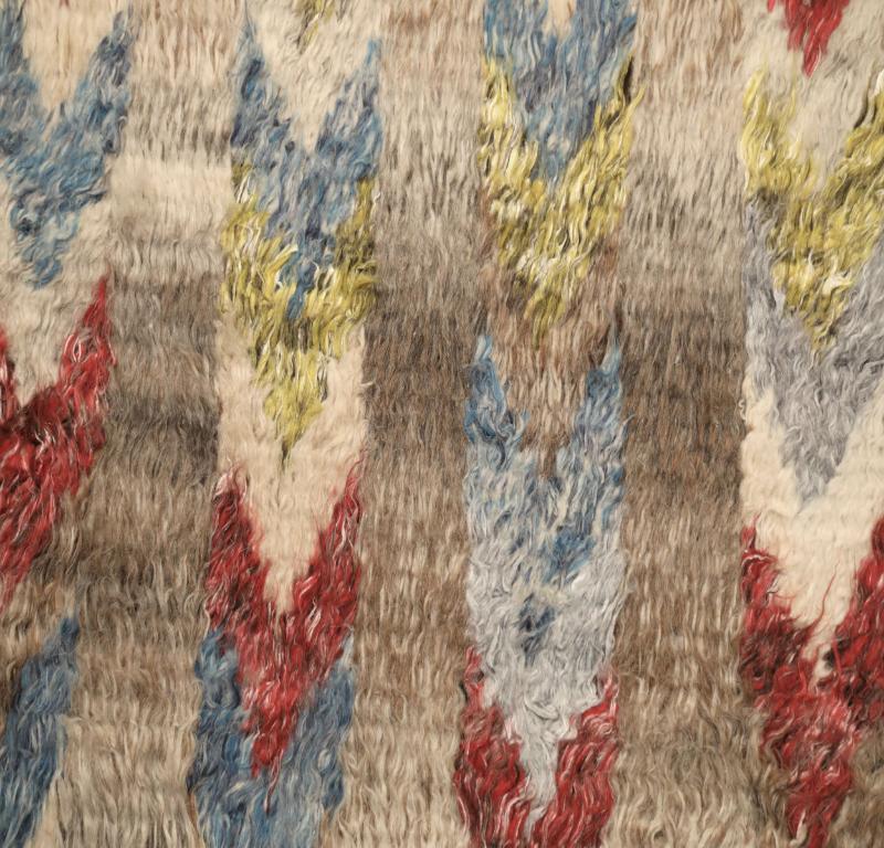 Annodato a mano Tappeti India Moroccan Area Rugs - Lana Blu Marrone Verde Avorio Rosso - 94516 in vendita