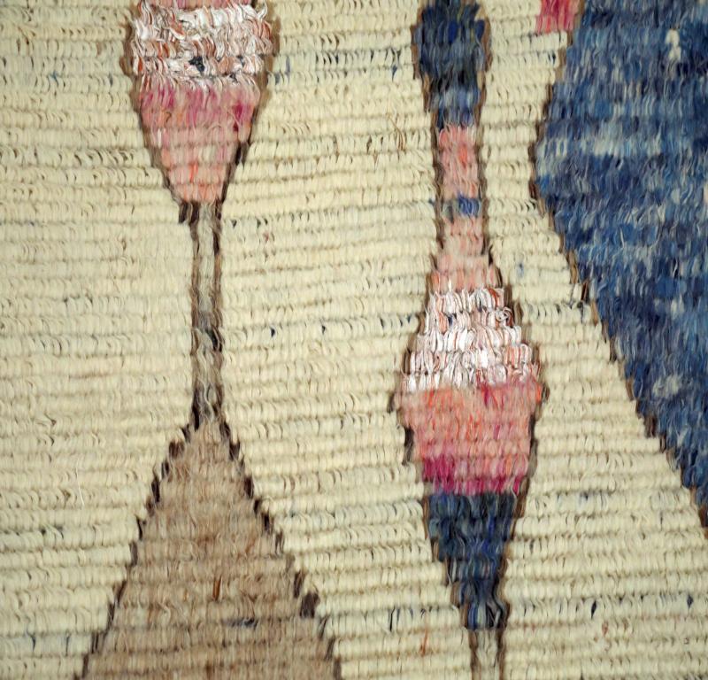 Annodato a mano Tappeti India Moroccan Area Rugs - Lana Blue Ivory Design - 94511 in vendita