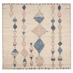 Tappeti India Moroccan Area Rugs - Lana Blue Ivory Design - 94511