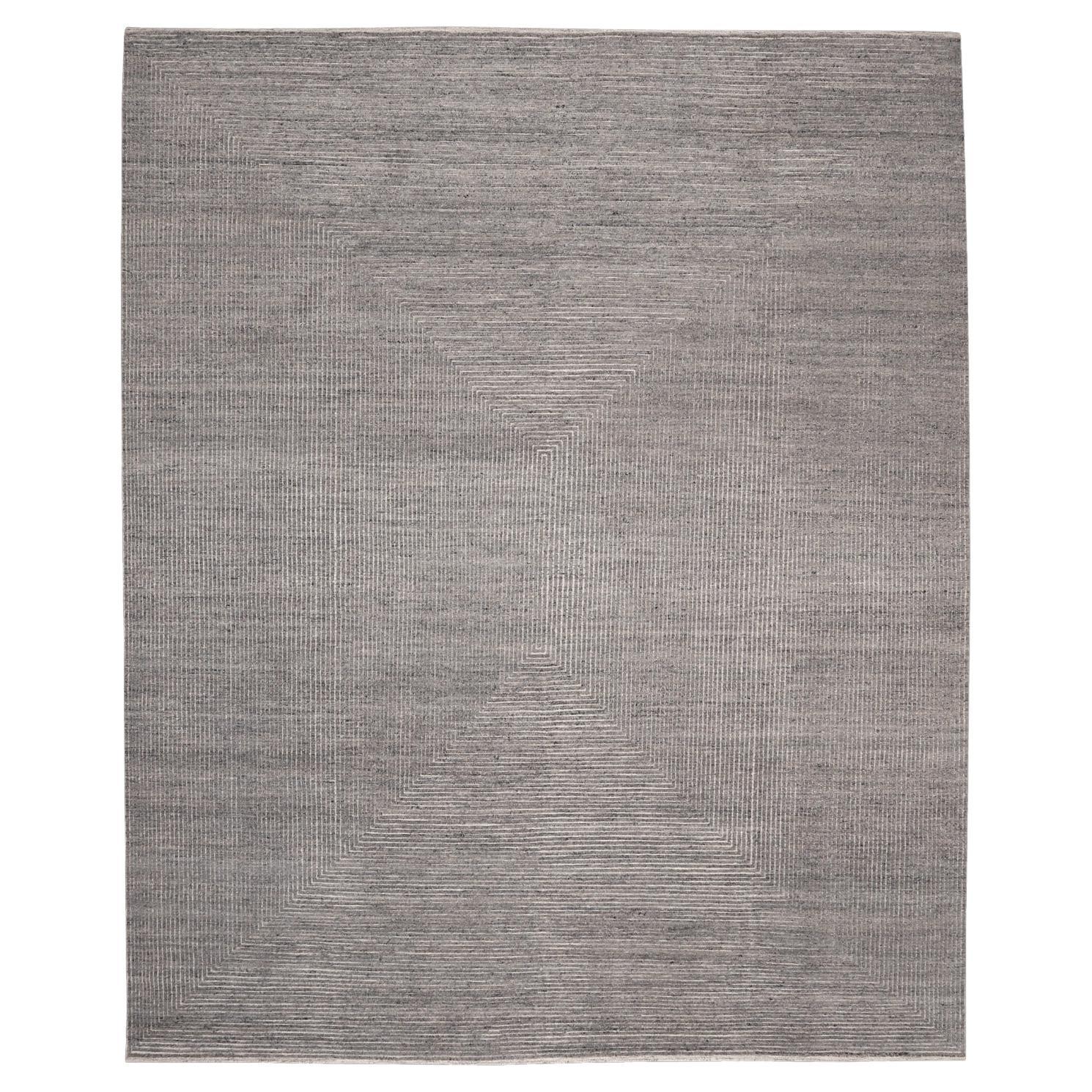 India Moroccan Area Rugs - Wool Brown Design - 96599