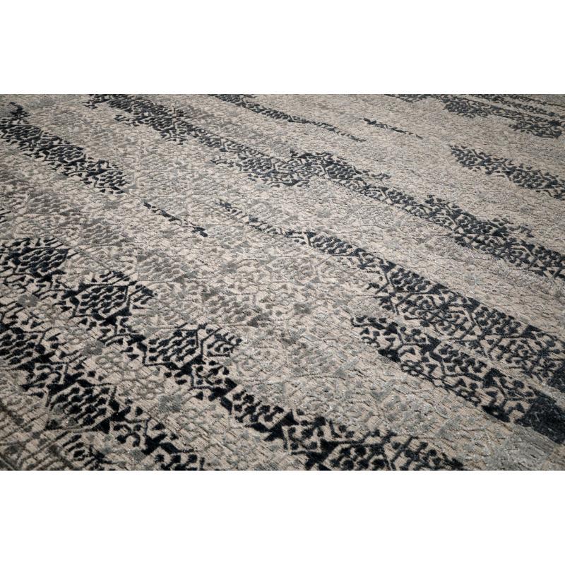 India Alfombras Marroquíes - Lana Marrón Gris Diseño Marfil - 94449 Moderno en venta
