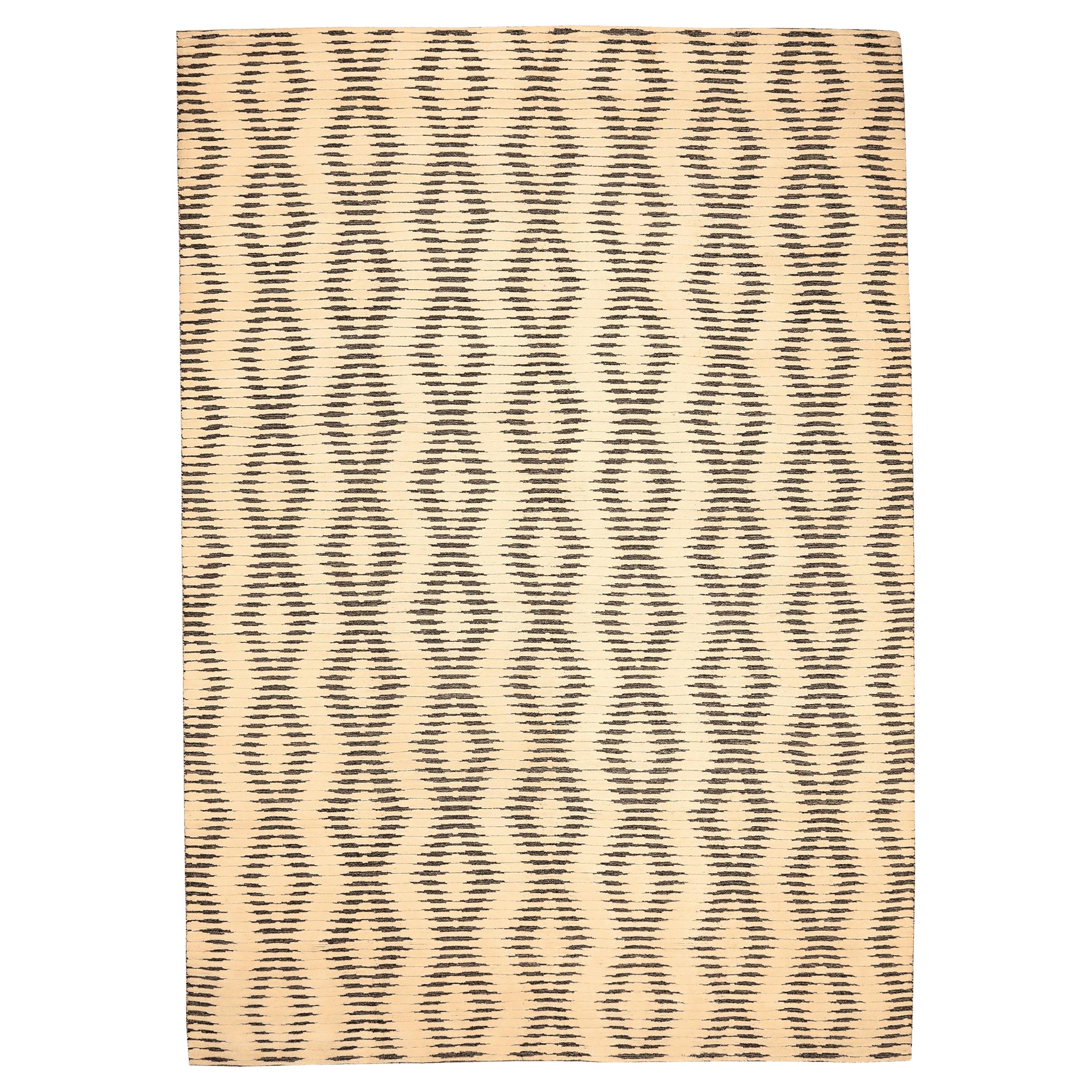 Indien Marokkanische Teppiche - Wolle Braun Elfenbein Design - 94229 im Angebot