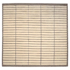 Indien Marokkanische Teppiche - Wolle Braun Elfenbein Design - 94454