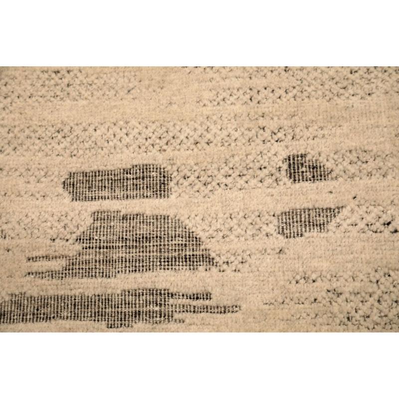 Noué à la main Tapis de sol marocain de l'Inde - Laine Brown Design/One - 94461 en vente