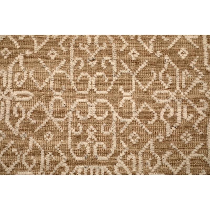 Indiano Tappeti India Moroccan Area Rugs - Lana Marrone Avorio Design - 94465 in vendita