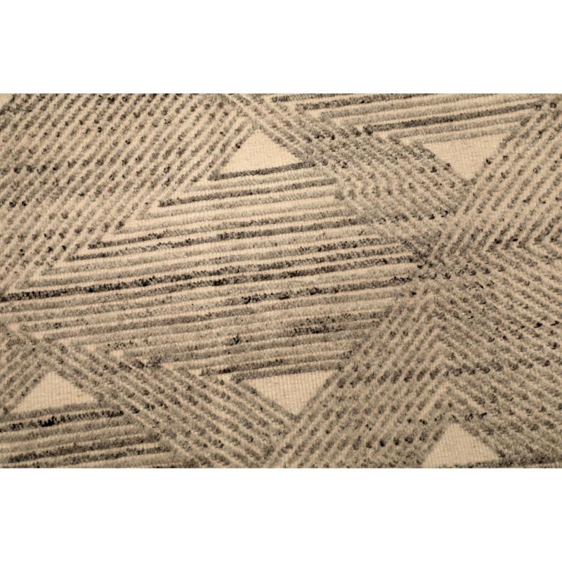 Noué à la main Tapis de sol marocain de l'Inde - Laine Brown Design/One - 94472 en vente