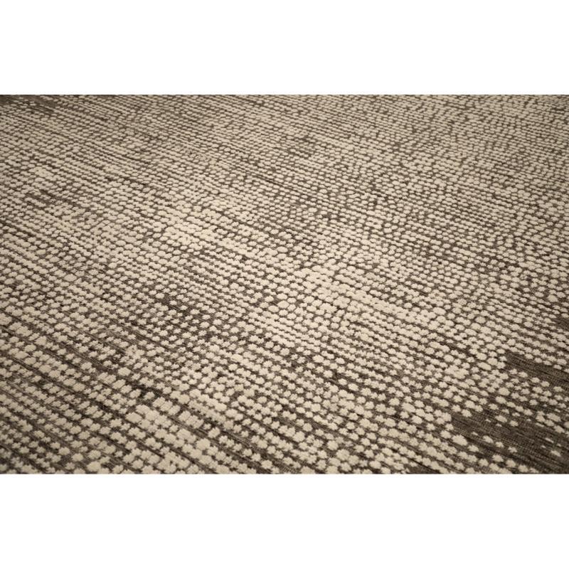 Moderne Tapis de sol marocain de l'Inde - Laine Brown Design/One - 94487 en vente