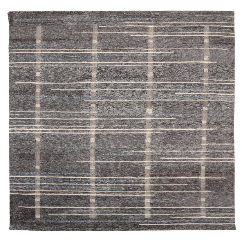 Indien Marokkanische Teppiche - Wolle Braun Elfenbein Design - 94494