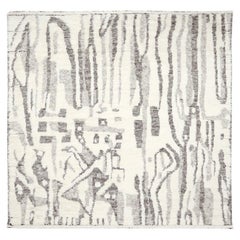 Indien Marokkanische Teppiche - Wolle Braun Elfenbein Design - 94504