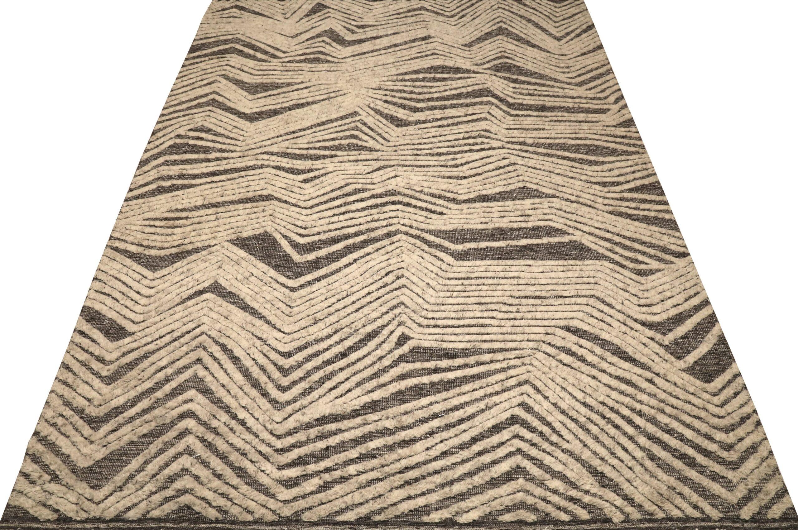 Modern Geometric Wool Area Rug

This extraordinary rug manifests dynamic visual movement and precise geometric clarity. Its sophisticated monochromatic palette and intricate textured pattern create an unyielding foundation of elegance and compelling