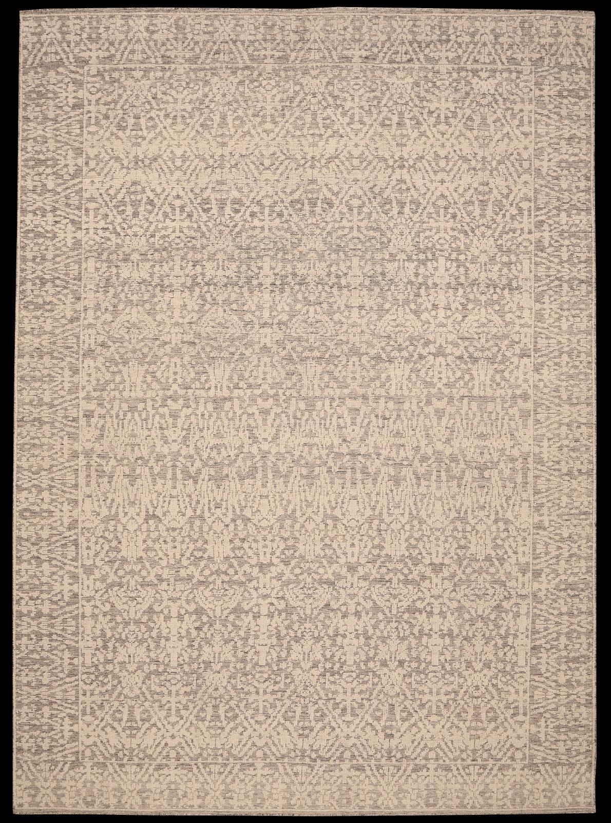 Indien Marokkanische Teppiche - Wolle Braun Elfenbein Design - 96543
