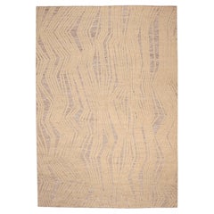 Indien Marokkanische Teppiche - Wolle Braun Elfenbein Design - 96544