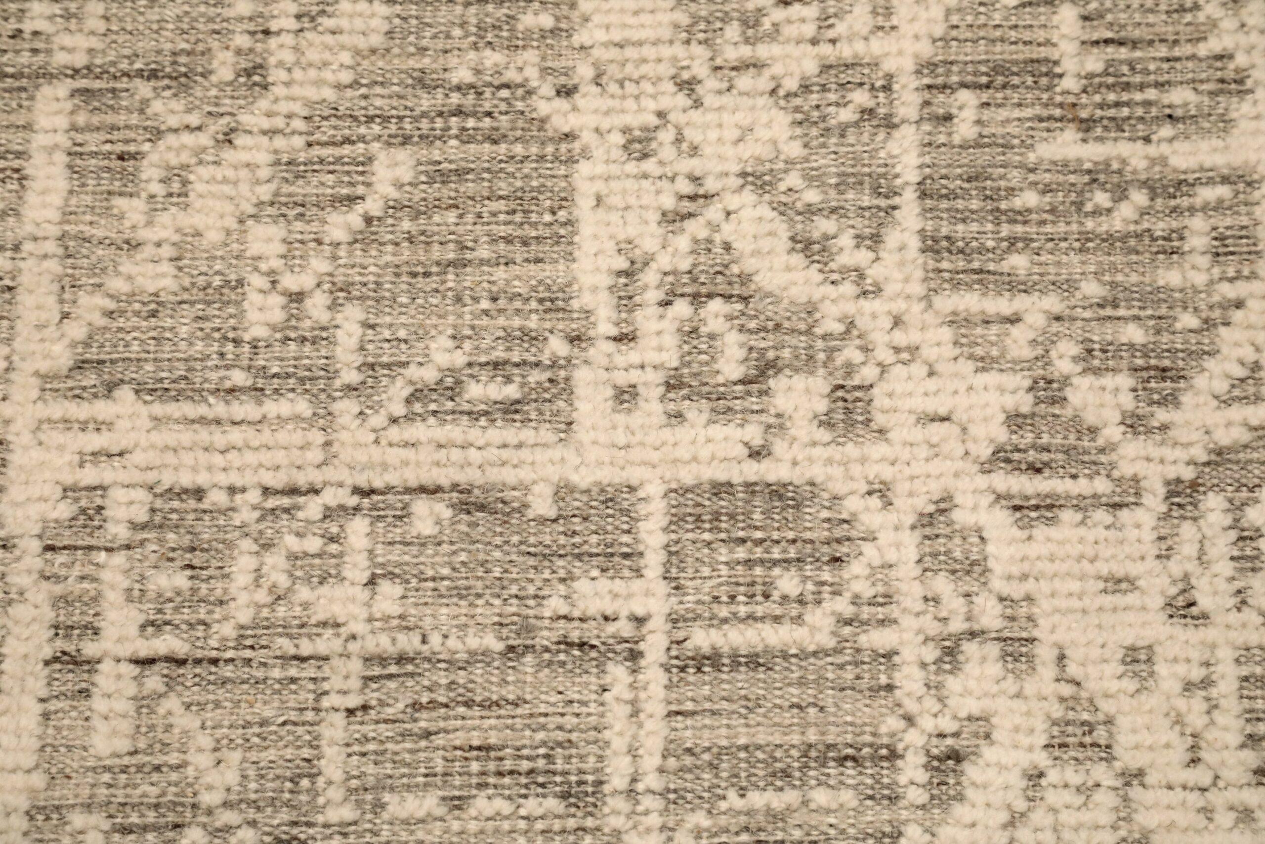 Tappeti India Moroccan Area Rugs - Lana Marrone Avorio Design - 96573 In condizioni ottime in vendita a Dallas, TX