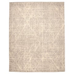 India Moroccan Area Rugs - Wool Brown Ivory Design - 96573