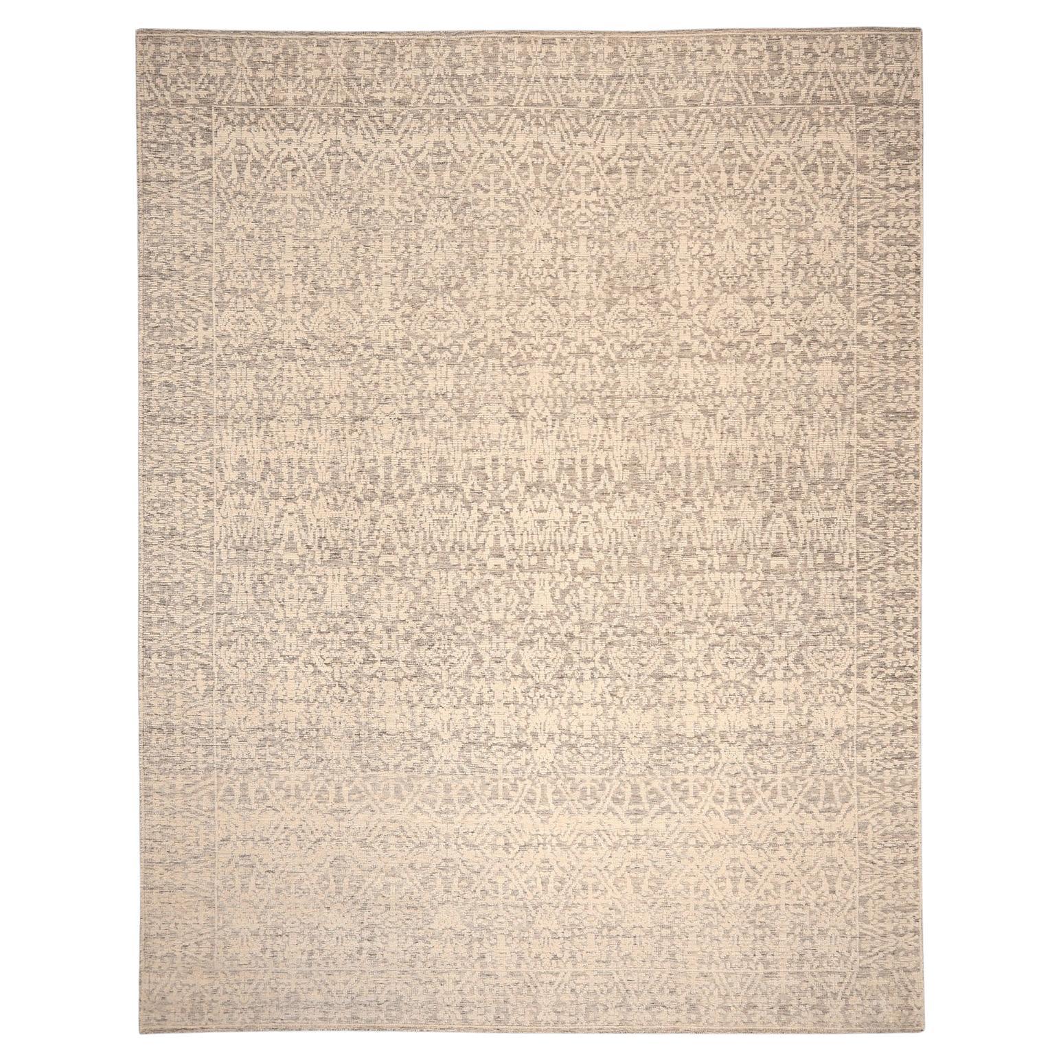 Indien Marokkanische Teppiche - Wolle Braun Elfenbein Design - 96579