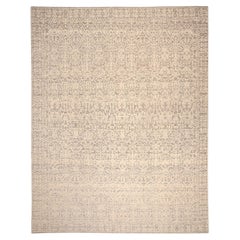 India Moroccan Area Rugs - Wool Brown Ivory Design - 96579