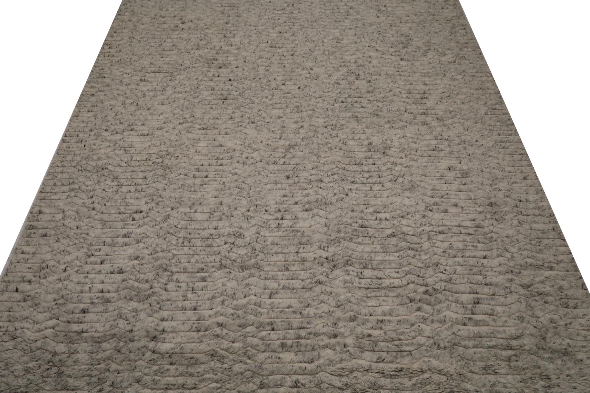 Tissé à la main Tapis de sol marocain de l'Inde - Laine Brown Design/One - 99617 en vente