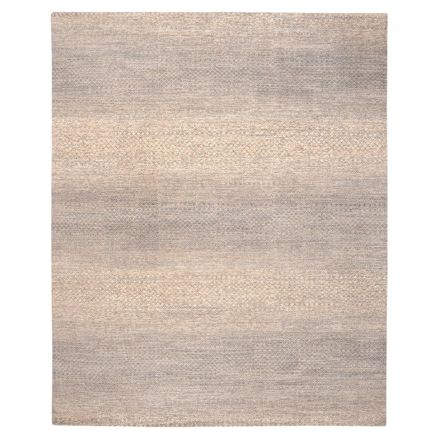 Indien Marokkanischen Bereich Teppiche - Wolle Brown Elfenbein Taupe Design - 96602