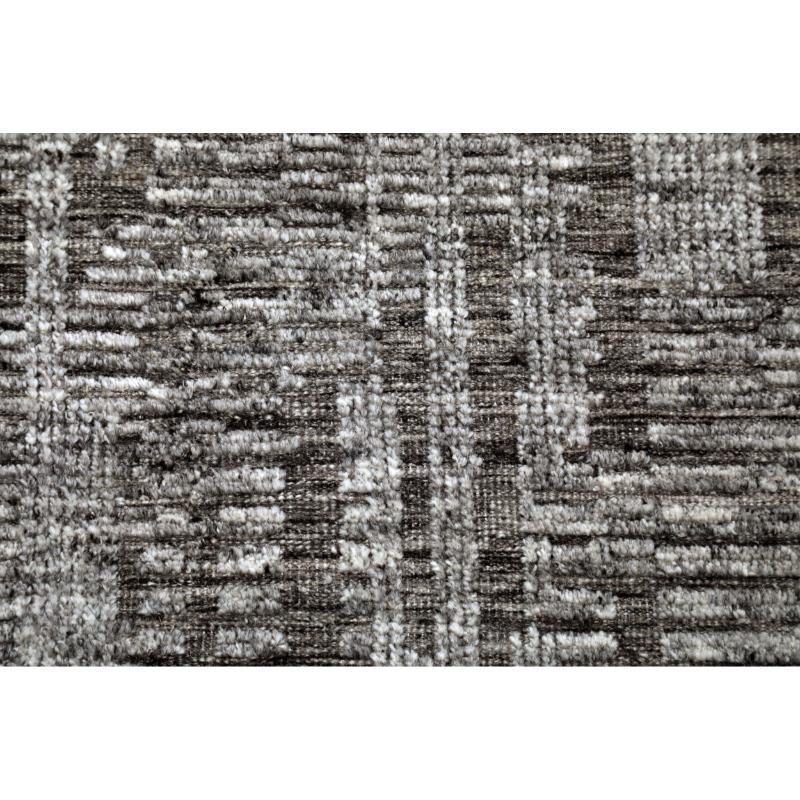 Indian India Moroccan Area Rugs - Wool Brown Taupe Design - 94446 For Sale