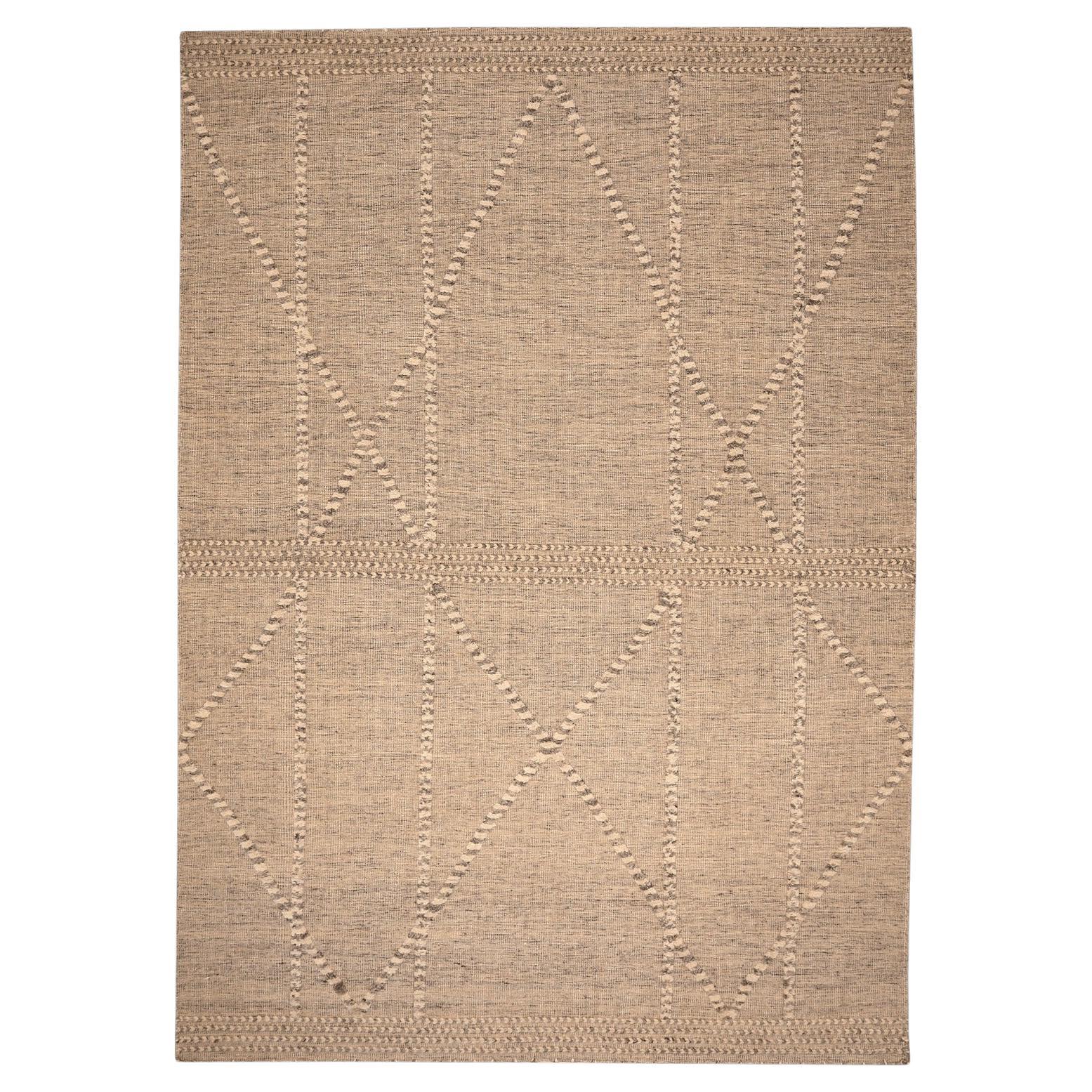 Indien Marokkanische Teppiche - Wolle Brown Taupe Design - 96545
