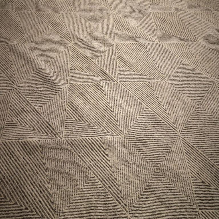Modern India Moroccan Area Rugs - Wool Ivory Design - 94227 For Sale