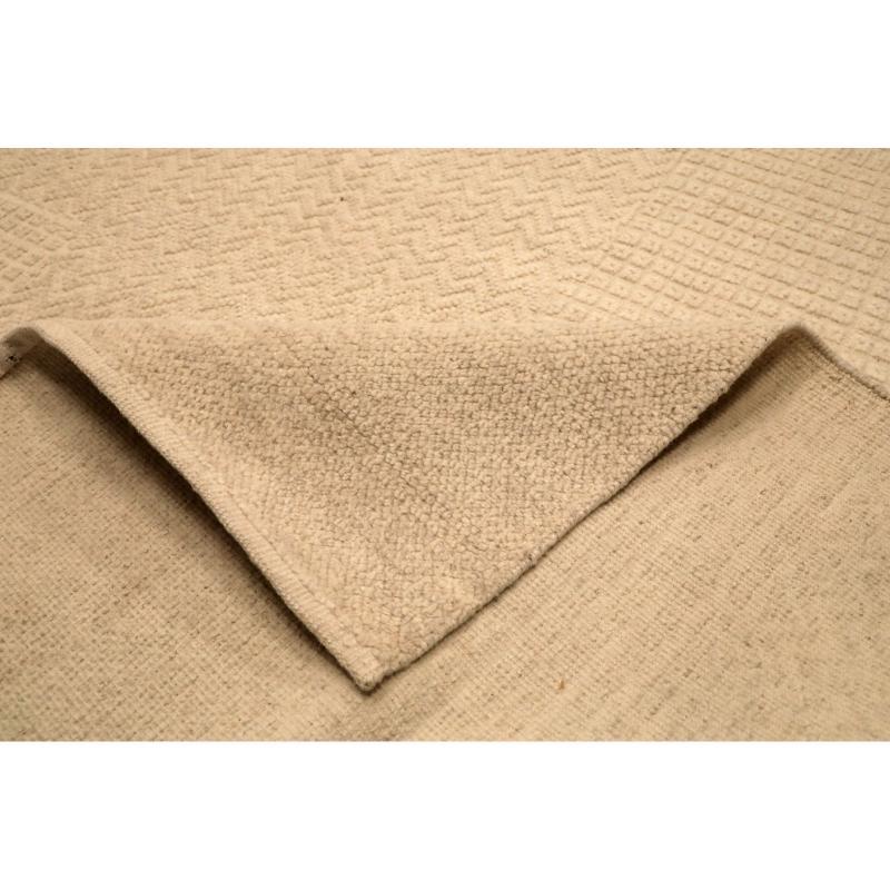 Indian India Moroccan Area Rugs - Wool Ivory Design - 94453 For Sale