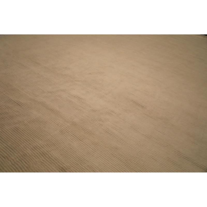 Moderne Tapis marocains indiens - Design en laine ivoire - 94479 en vente