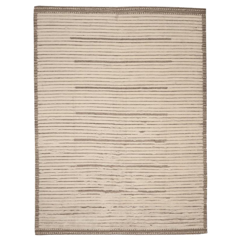 Tappeti India Moroccan Area Rugs - Wool Ivory Design - 94488