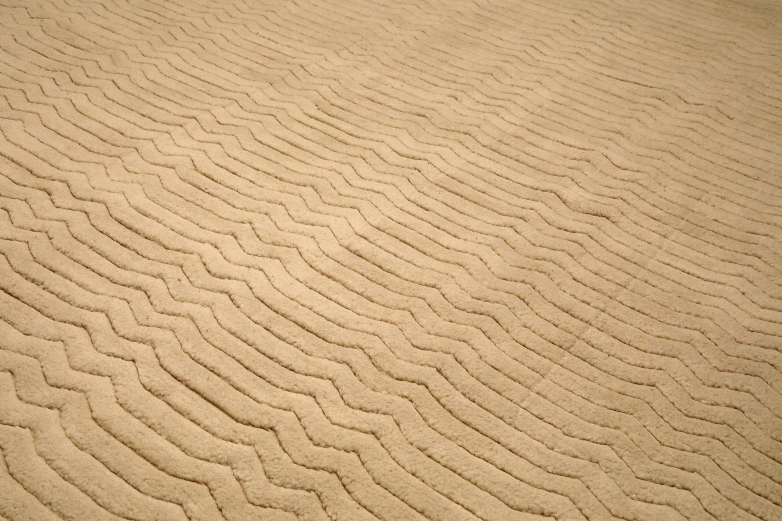 India Alfombras Marroquíes - Lana Diseño Marfil - 96555 Moderno en venta