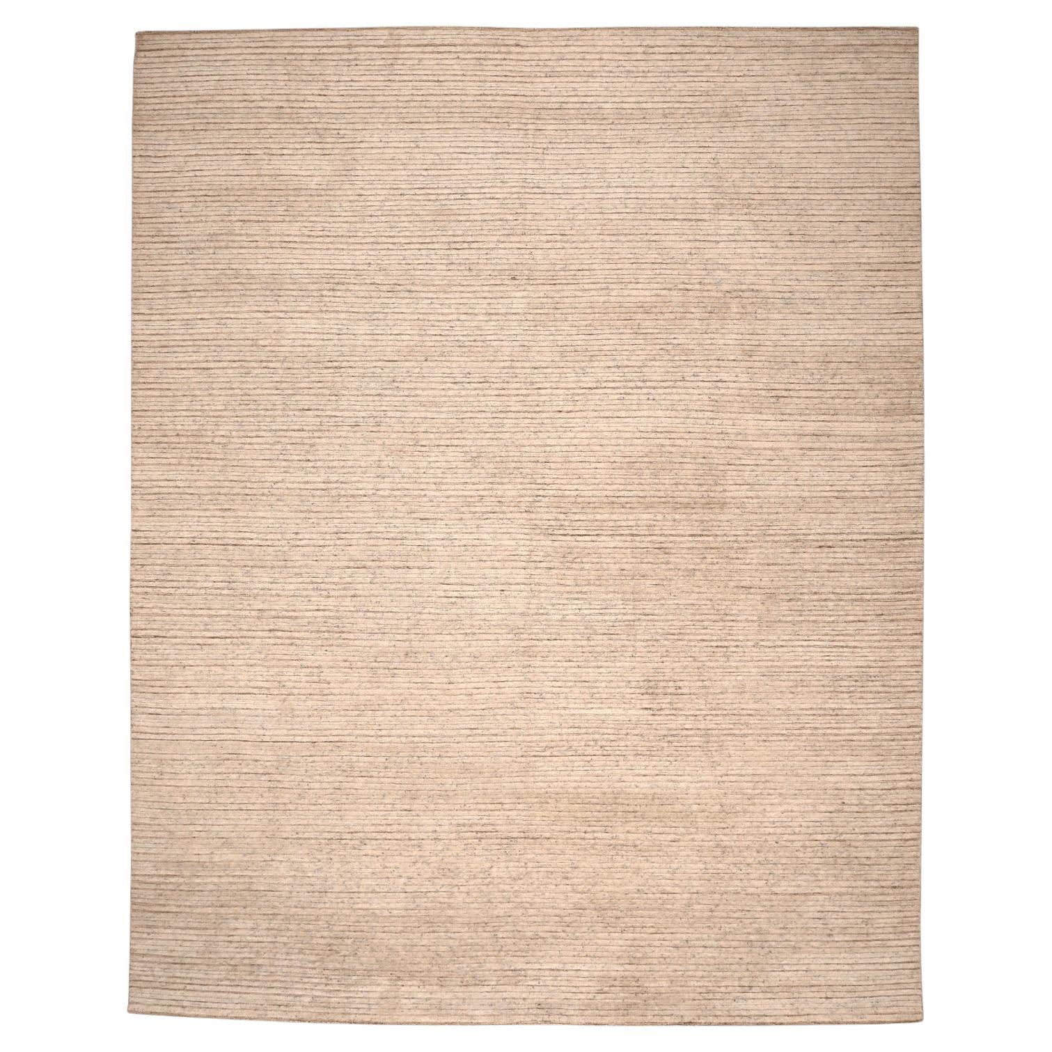 India Moroccan Area Rugs - Wool Ivory Design - 96560