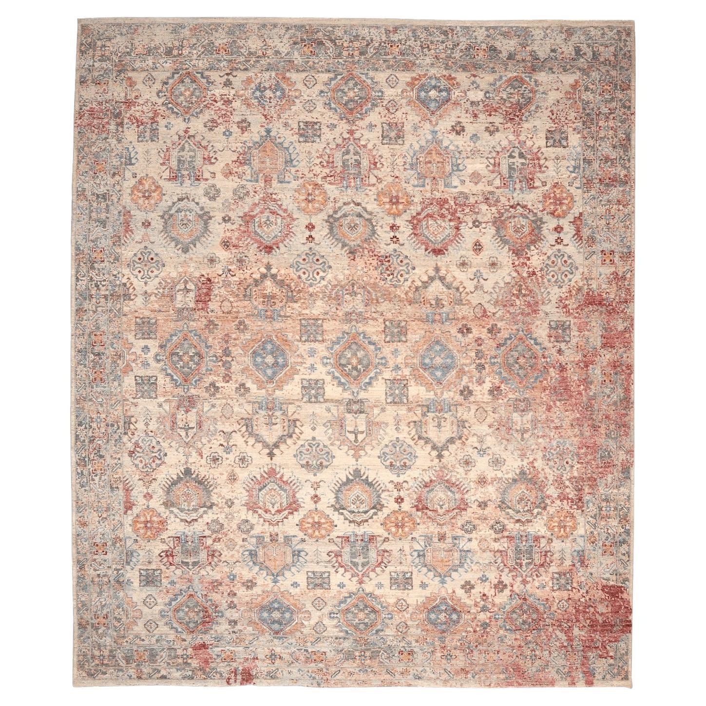 Tappeti India Moroccan Area Rugs - Wool Ivory Design - 96591