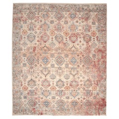 India Moroccan Area Rugs - Wool Ivory Design - 96591
