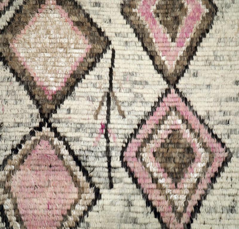India Alfombras Marroquíes - Lana Diseño Marfil Rosa - 94505 Anudado a mano en venta