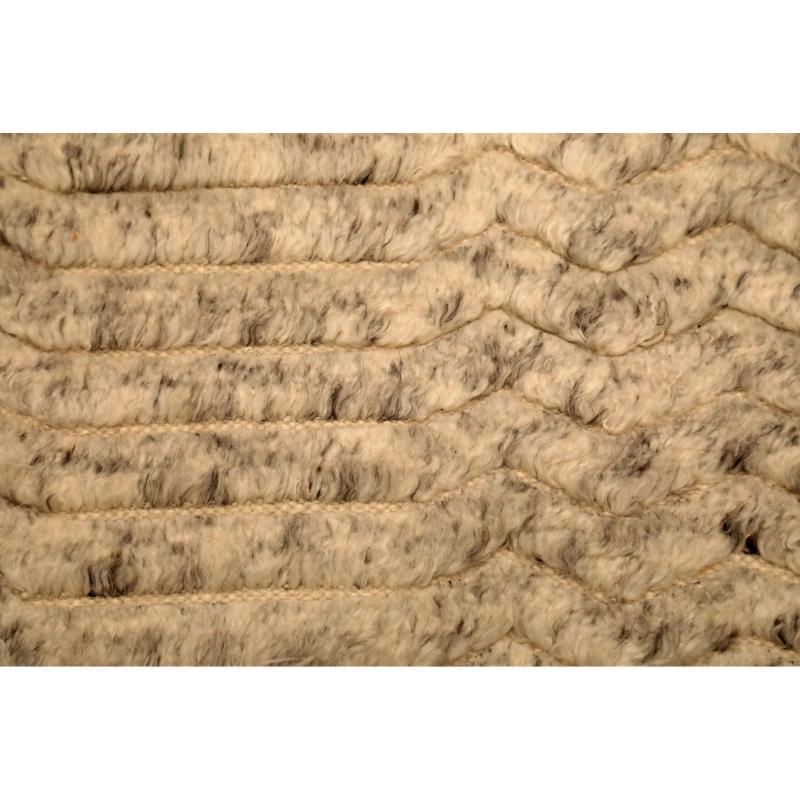 India Alfombras Marroquíes - Lana Diseño Topo Marfil - 94467 Anudado a mano en venta