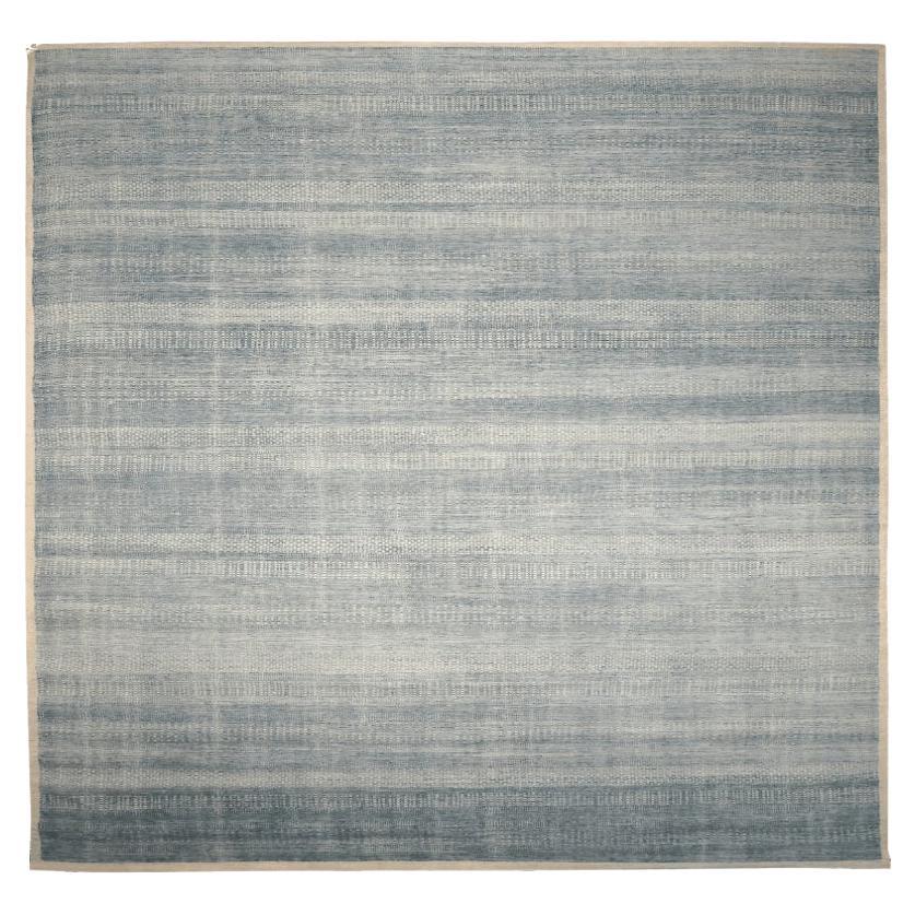 Indien Marokkanisch Over Size Teppich - Wolle Blau Elfenbein Design - 94448