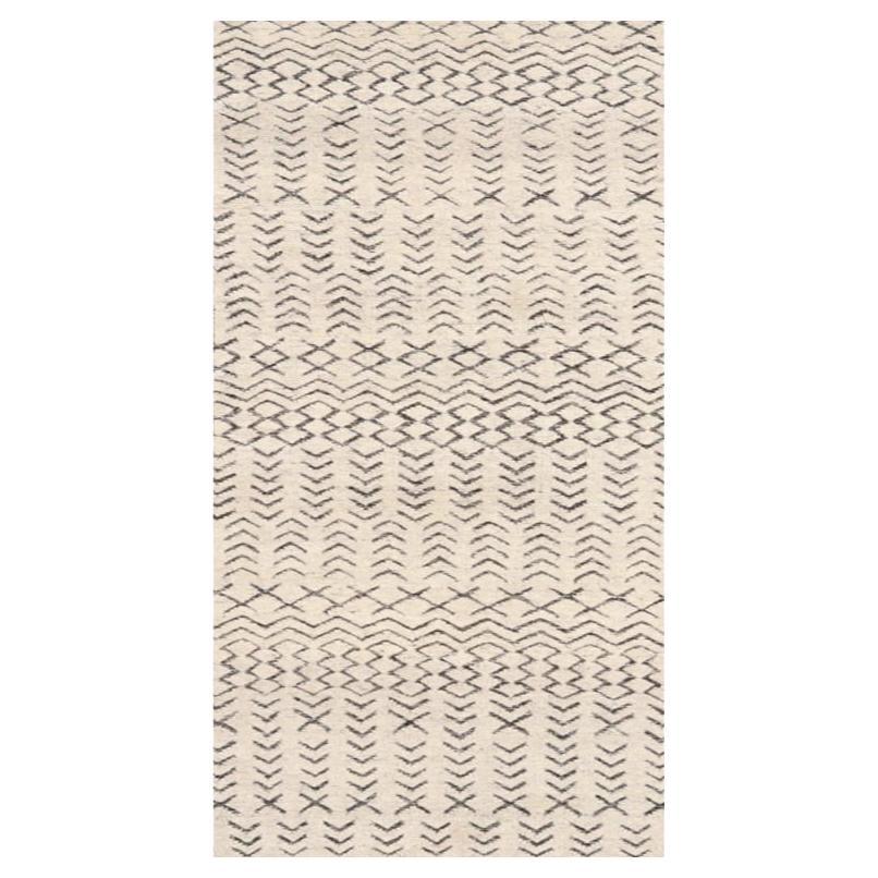 Tappeto India Moroccan Over Size - Lana Marrone Avorio Design - 91793