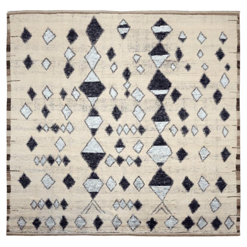 Tappeto India Moroccan Over Size - Lana Marrone Avorio Design - 94496