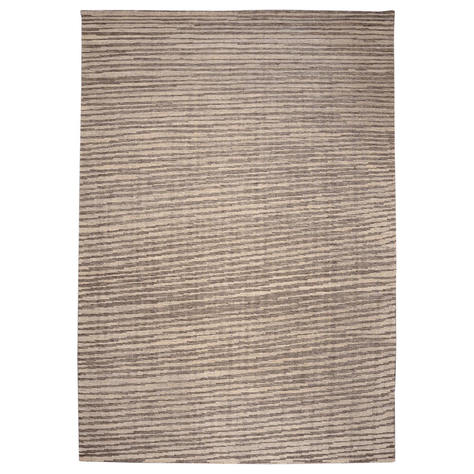 India Moroccan Over Size Teppich - Wolle Braun Elfenbein Design - 96571